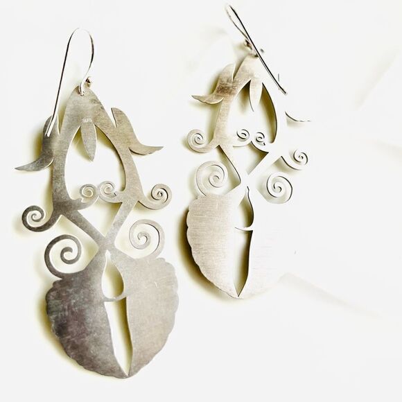 ♥️ Handmade sterling earrings. Greece. Inspiration Parthenon 447-432 BC GODDESS - Picture 7 of 10